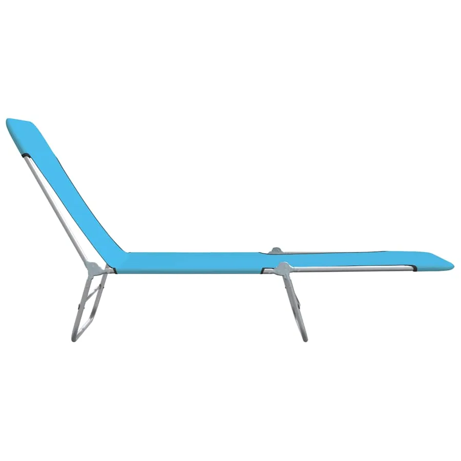 Chaises longues pliables lot de 2 Acier et tissu Gris - 14