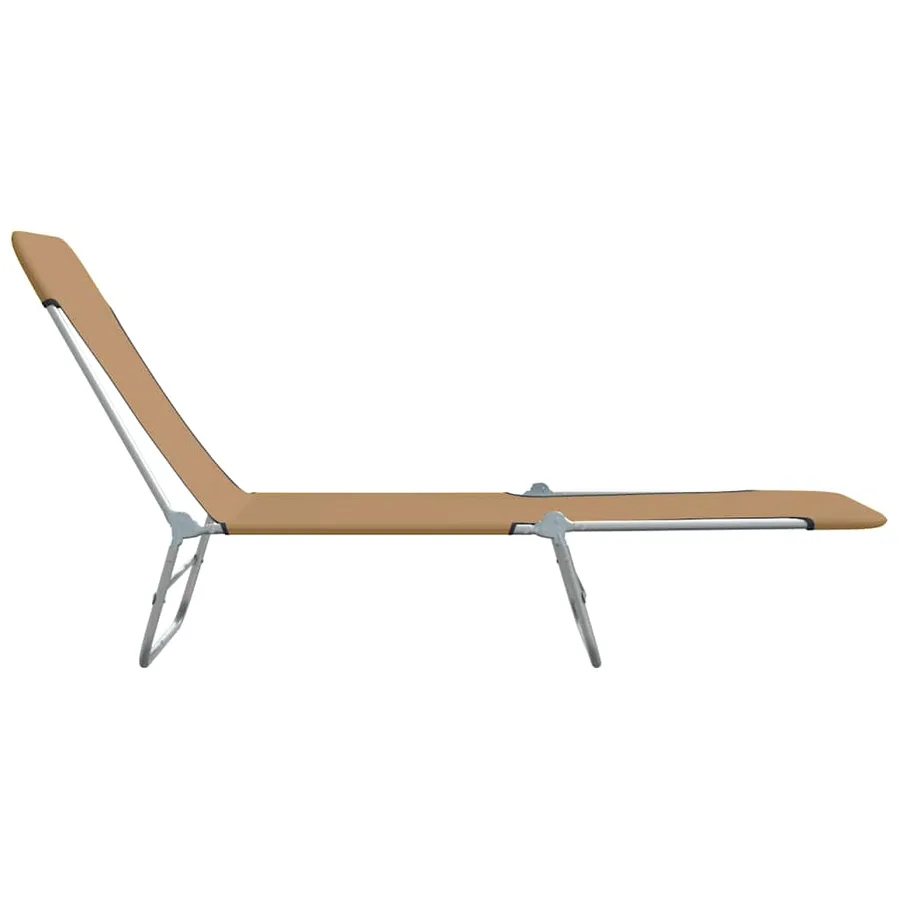 Chaises longues pliables lot de 2 Acier et tissu Gris - 24