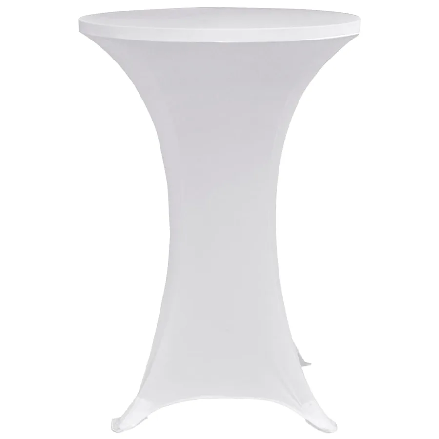 Housses élastiques de table Ø 60 cm Blanc 4 pcs - 4