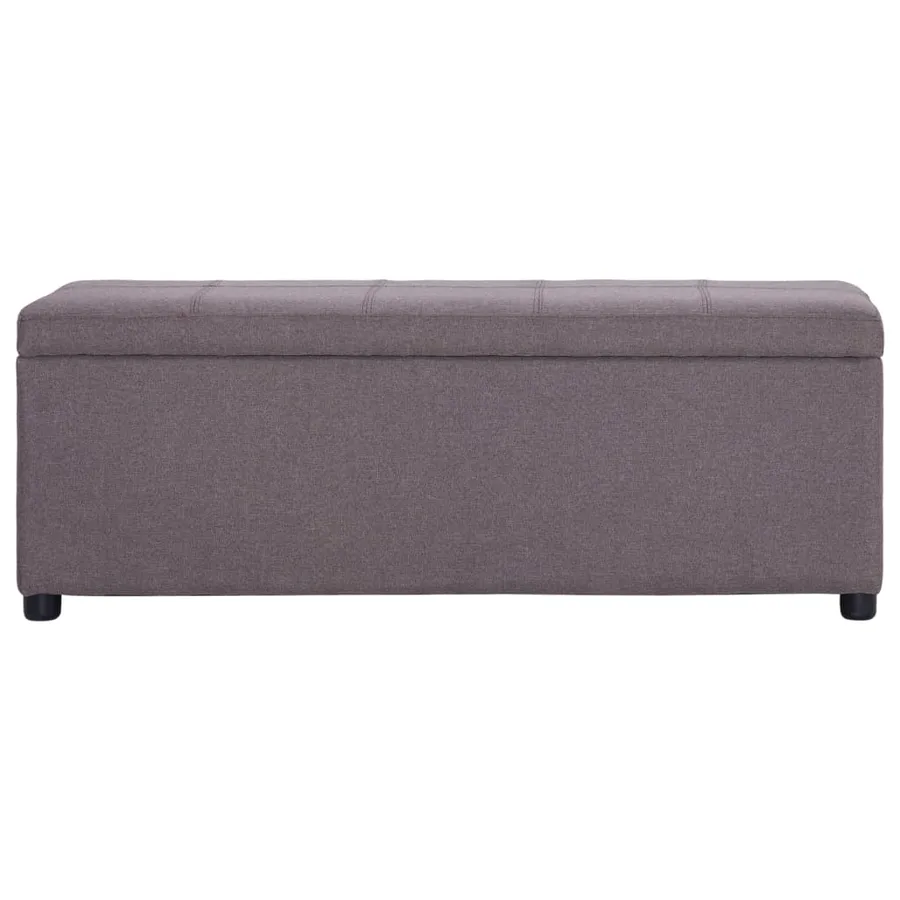 Banc avec compartiment de rangement 116 cm Taupe Polyester - 2