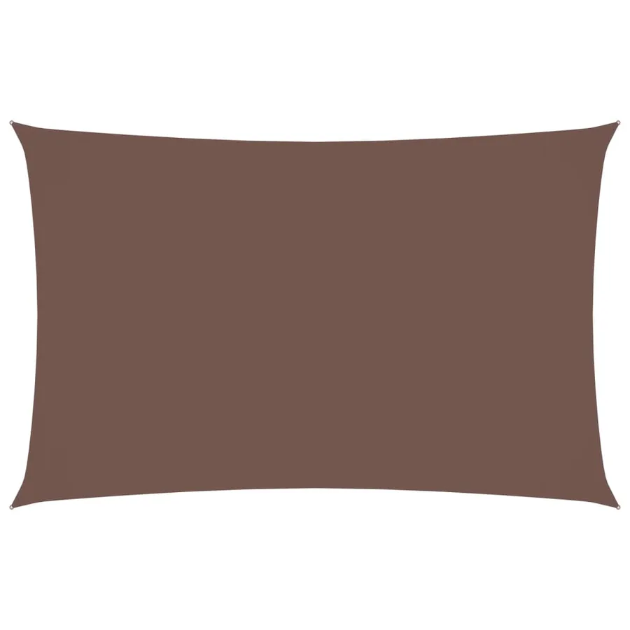 Voile de parasol tissu oxford rectangulaire 2x4,5 m marron - 2