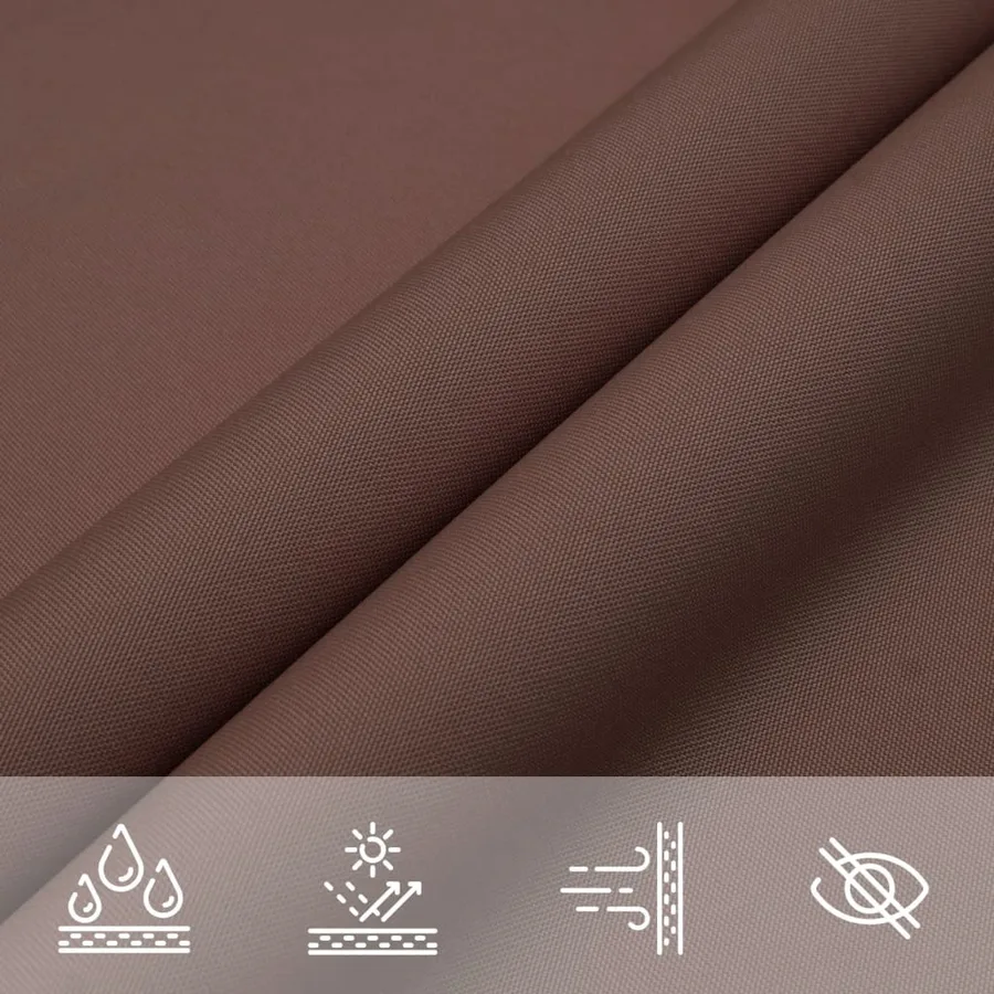 Voile de parasol tissu oxford rectangulaire 2x4,5 m marron - 7