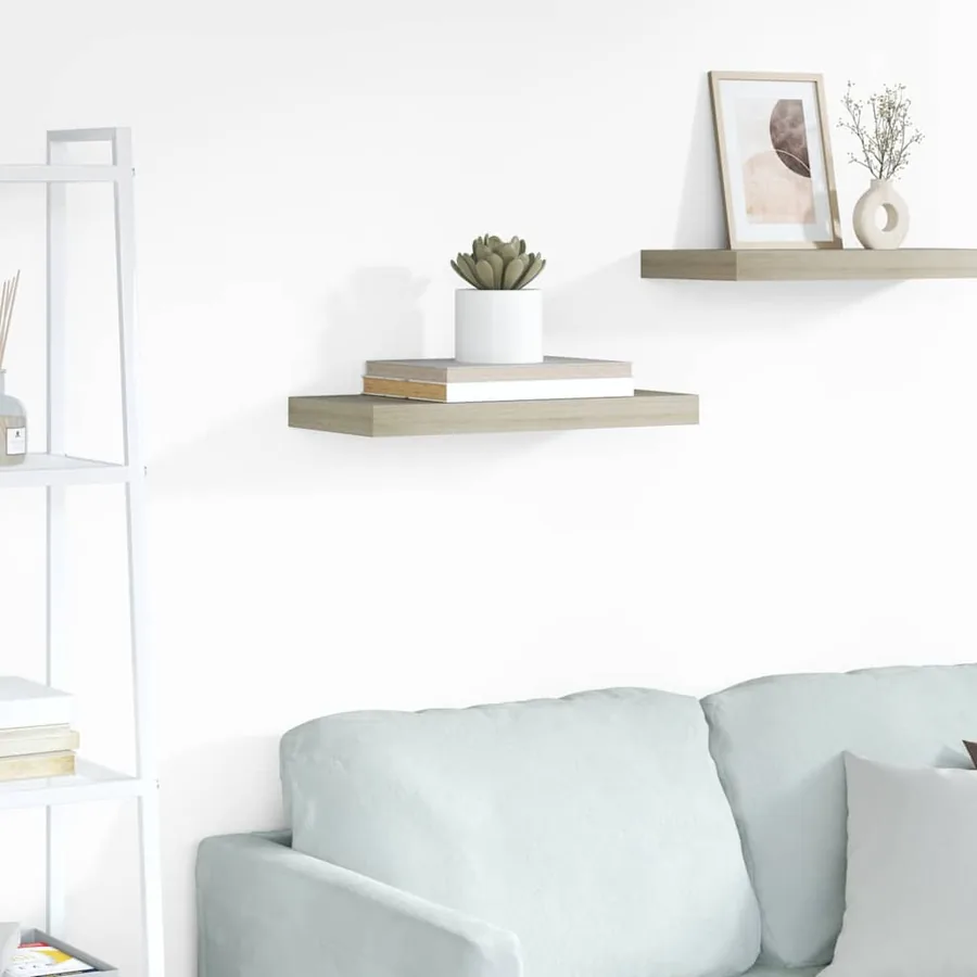 Étagère murale flottante chêne 50x23,5x3,8 cm MDF