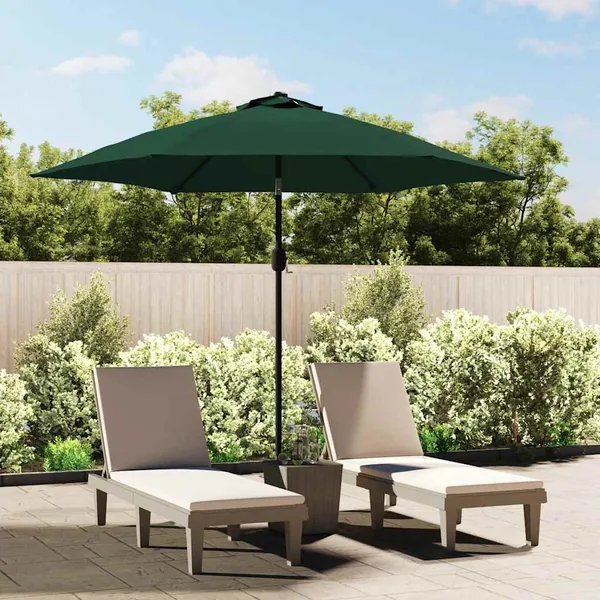 Tissu de remplacement pour parasol d'extérieur Vert 300 cm