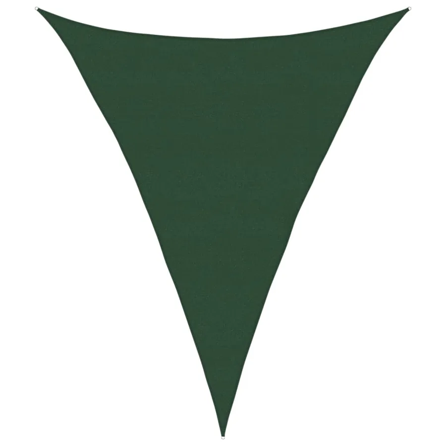 Voile d'ombrage 160 g/m² Vert foncé 5x6x6 m PEHD - 2
