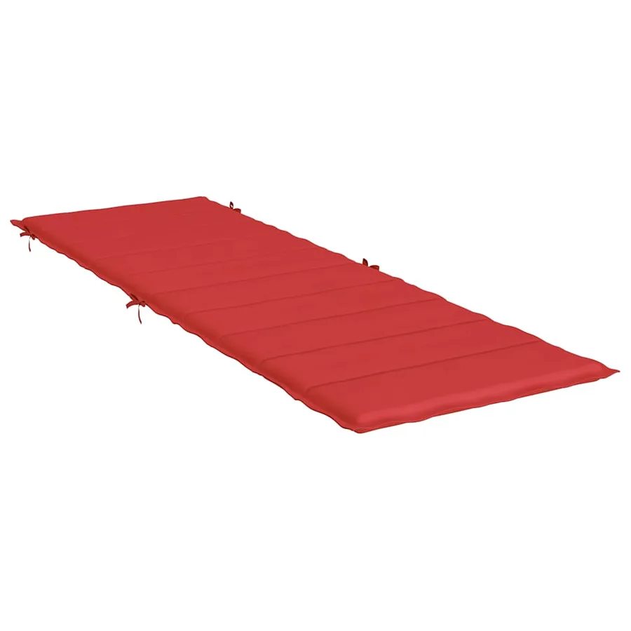 Coussin de chaise longue rouge 186x58x4 cm tissu oxford - 4