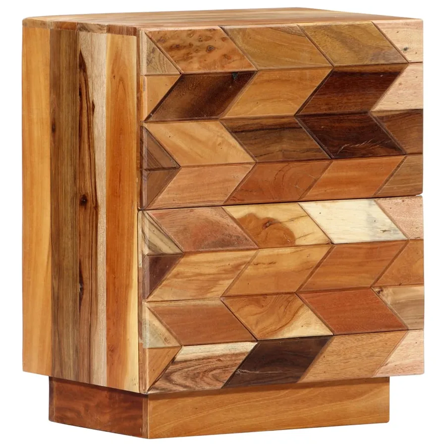 Table de chevet 40 x 30 x 50 cm Bois de récupération massif - 11