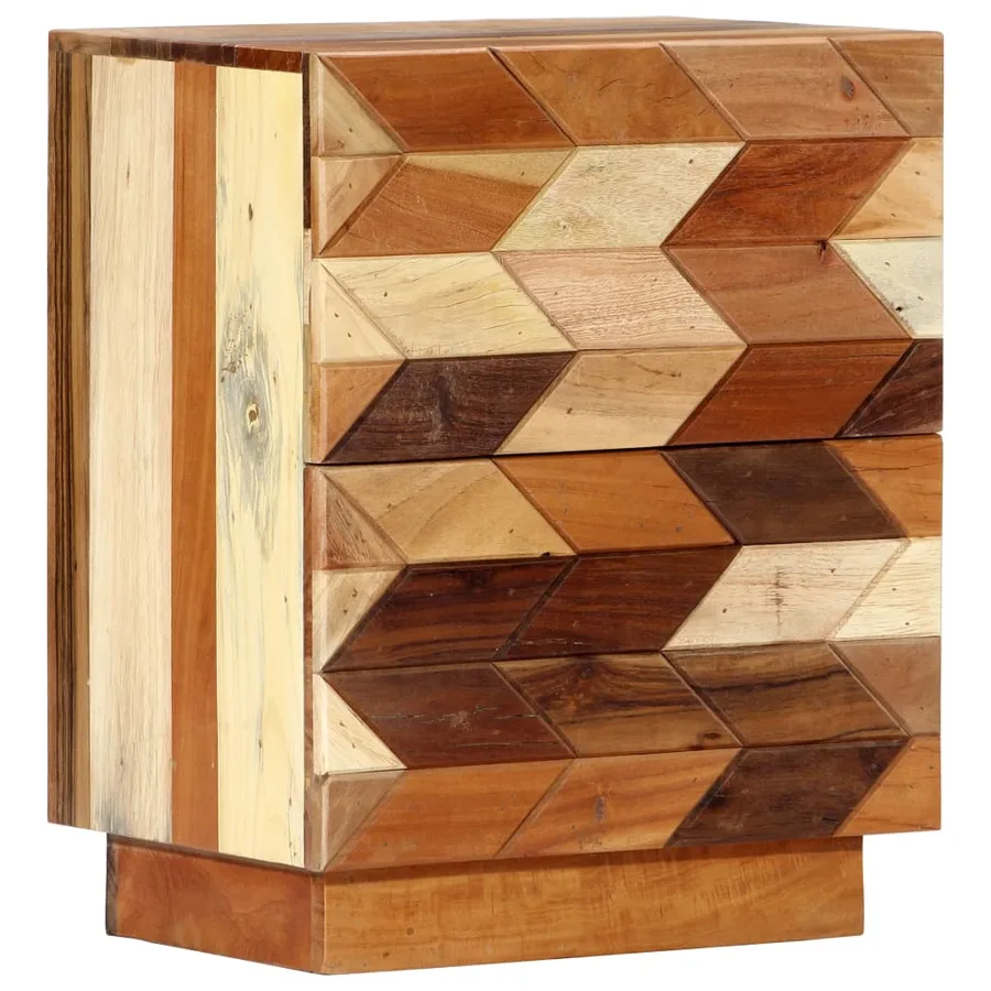 Table de chevet 40 x 30 x 50 cm Bois de récupération massif - 9