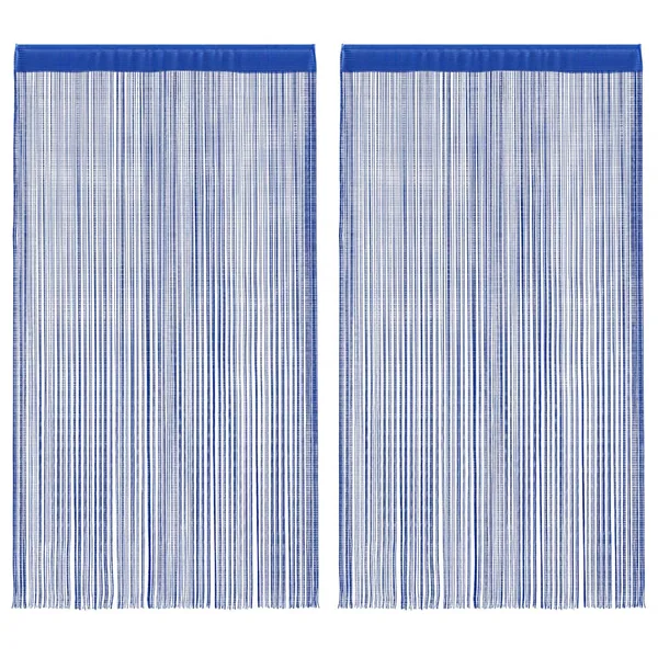 Rideau en fils 2 pcs 140 x 250 cm Bleu