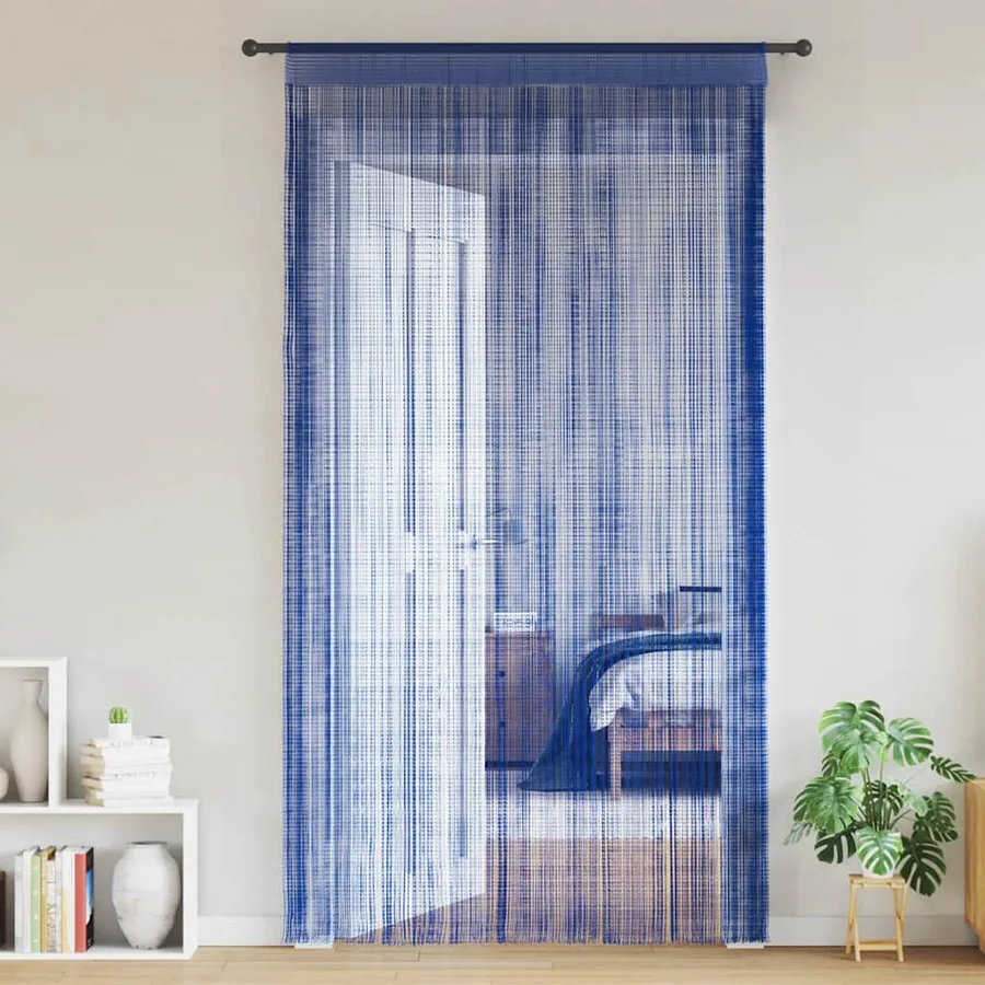 Rideau en fils 2 pcs 140 x 250 cm Bleu - 2