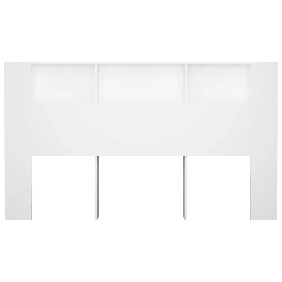 Armoire de tête de lit Blanc 180x18,5x104,5 cm - 4