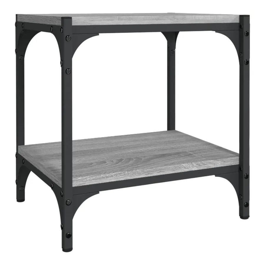 Meuble TV Sonoma gris 40x33x41 cm Bois d'ingénierie et acier - 2