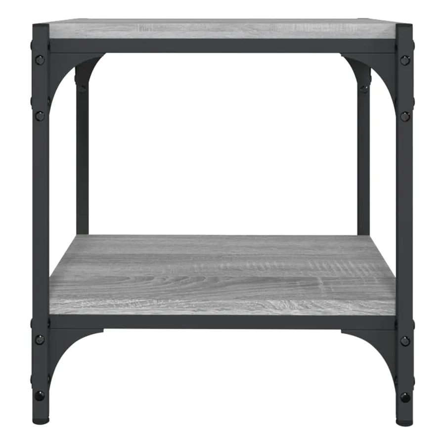 Meuble TV Sonoma gris 40x33x41 cm Bois d'ingénierie et acier - 4