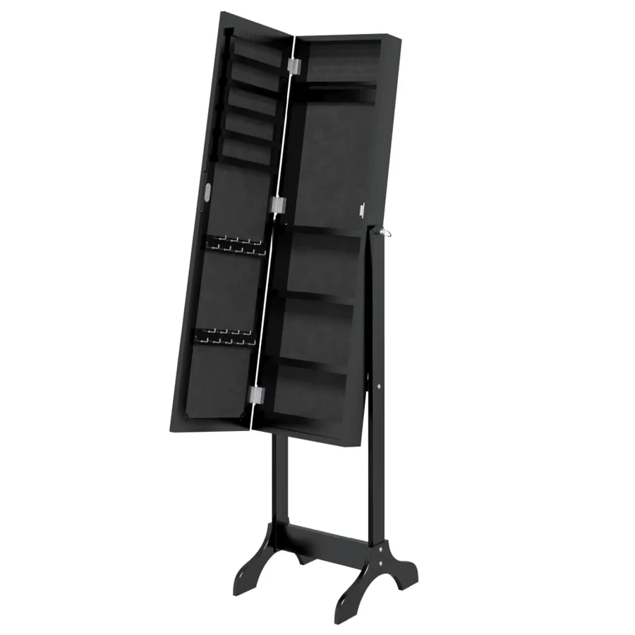 Miroir sur pied noir 34x37x146 cm - 5