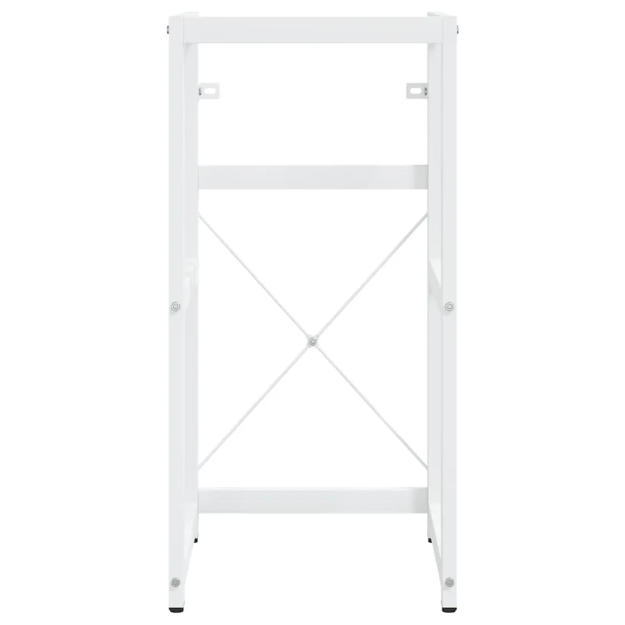 Cadre de lavabo de salle de bain Blanc 40x38x83 cm Fer - 4