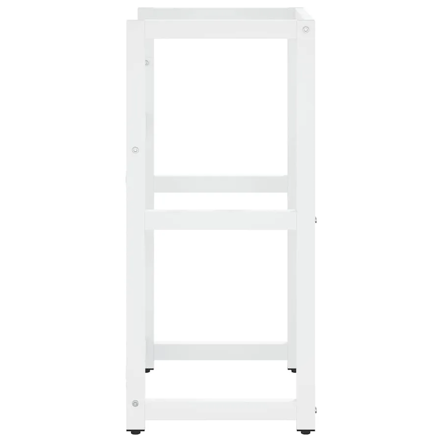 Cadre de lavabo de salle de bain Blanc 40x38x83 cm Fer - 5