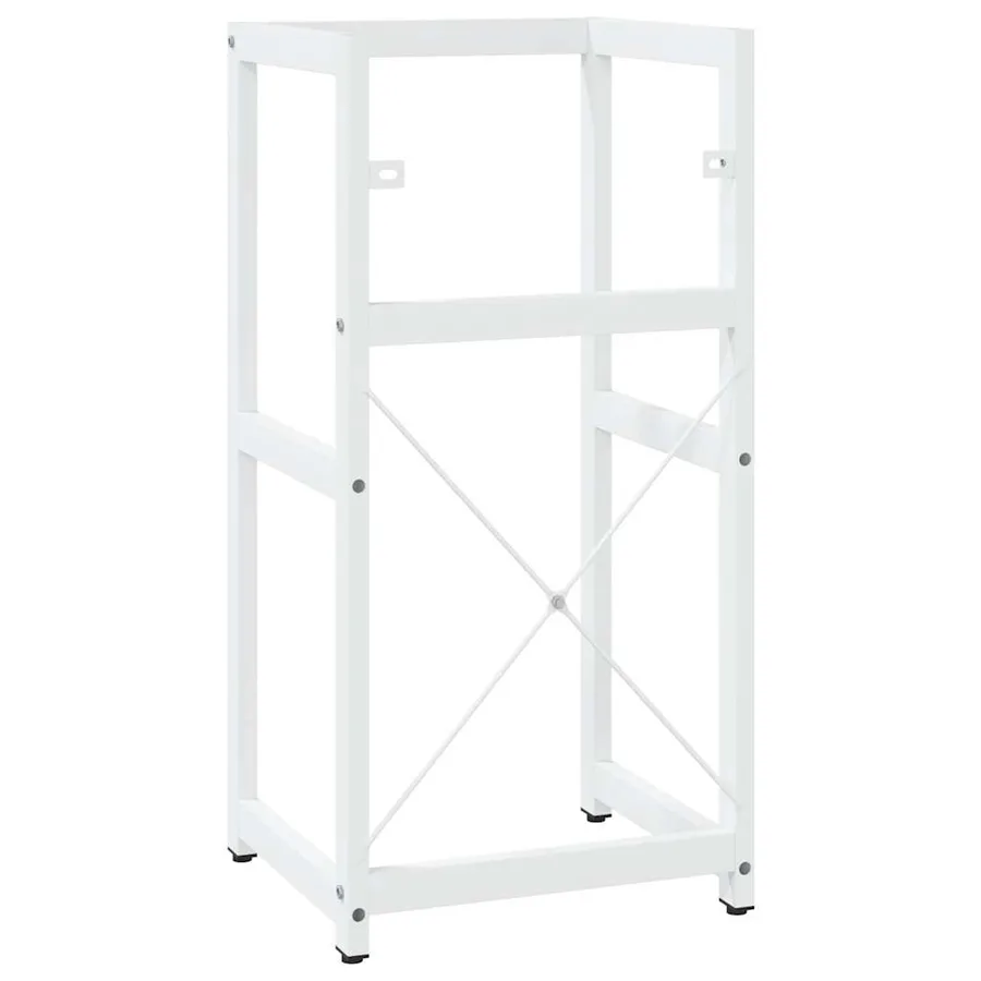 Cadre de lavabo de salle de bain Blanc 40x38x83 cm Fer - 6