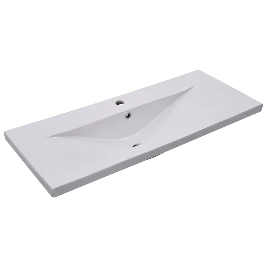 Armoire d'évier avec lavabo intégré Blanc Aggloméré - 11