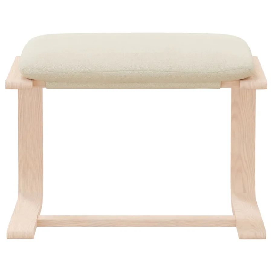 Repose-pied Crème 51x41x40 cm Tissu - 4