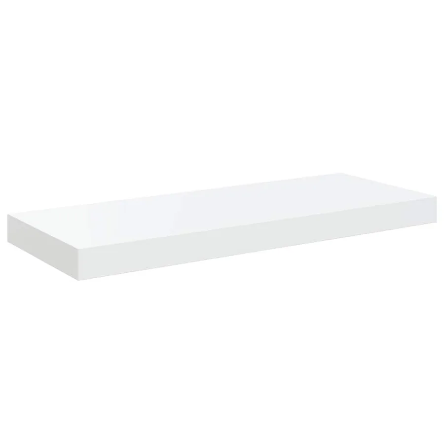 Étagère murale flottante 2 pcs Blanc brillant 60x23,5x3,8cm MDF - 6