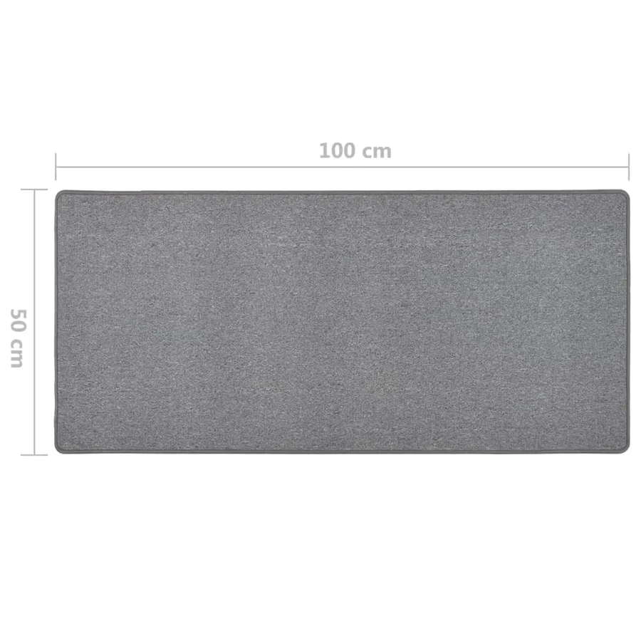 Tapis de couloir Gris foncé 50x100 cm - 7