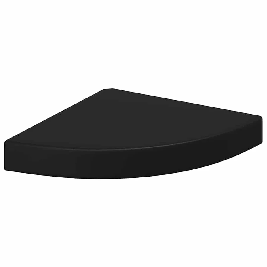 Étagères d'angle flottantes 2 pcs noir 25x25x3,8 cm MDF - 5