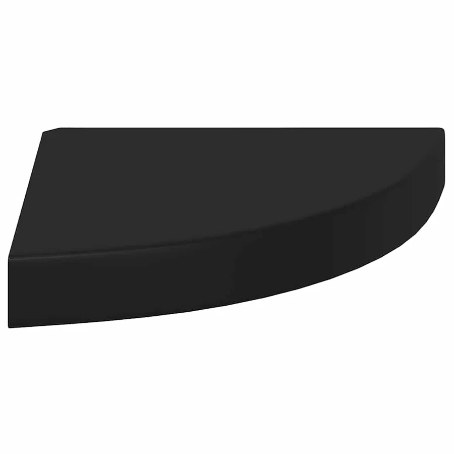 Étagères d'angle flottantes 2 pcs noir 25x25x3,8 cm MDF - 7