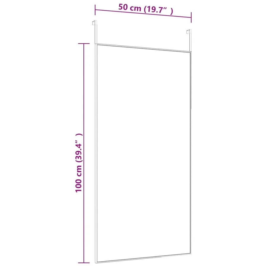 Miroir de porte Doré 50x100 cm Verre et aluminium - 4