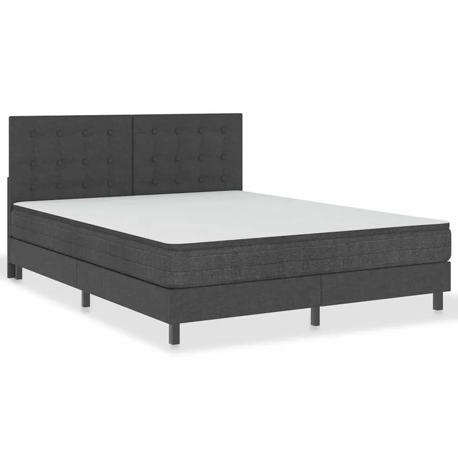 Tête de lit touffetée Gris foncé Tissu 180x200 cm - 3