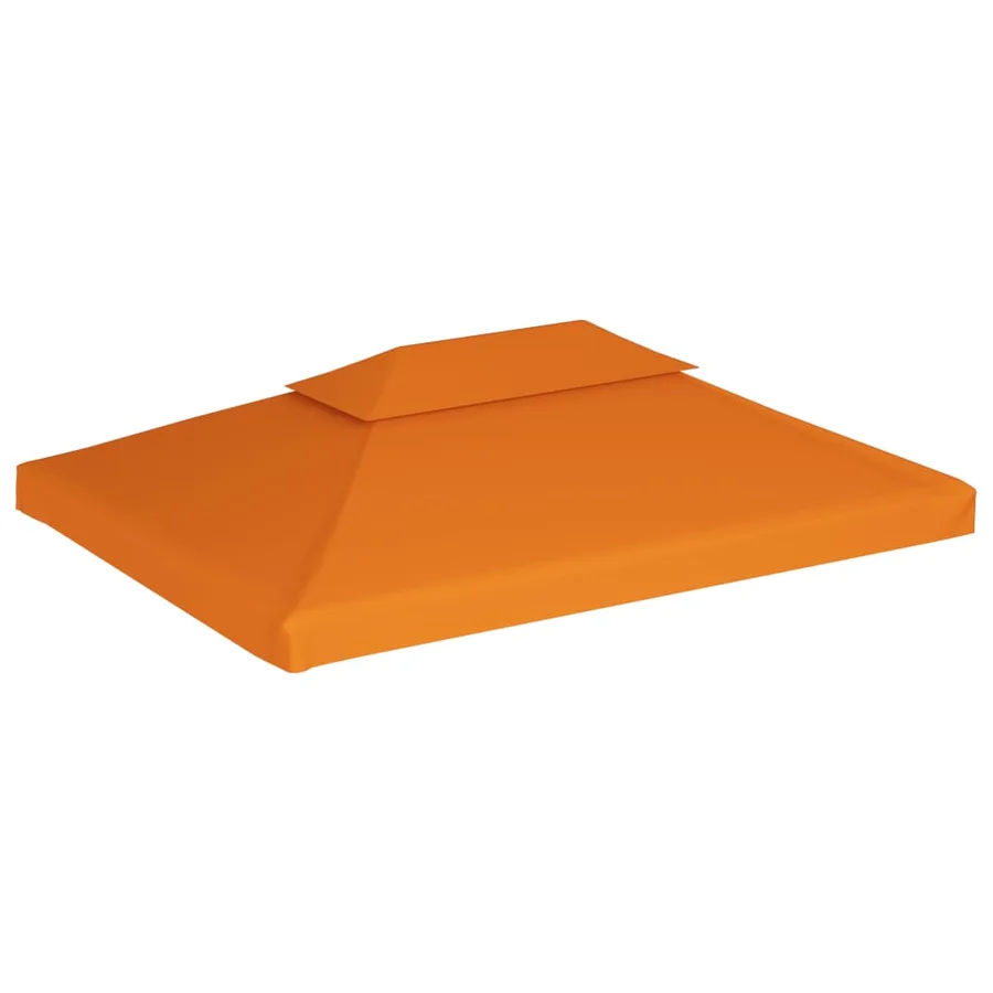 Recouvrement de remplacement d'auvent 310 g/m² Orange 3x4 m - 2