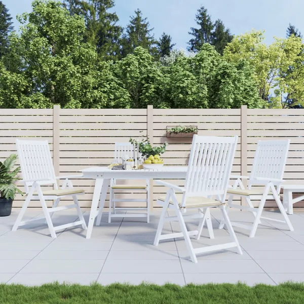 Coussins de chaise jardin lot de 4 crème 50x50x4cm tissu oxford