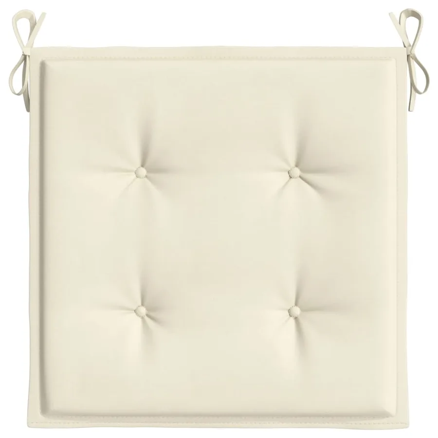 Coussins de chaise jardin lot de 4 crème 50x50x4cm tissu oxford - 6
