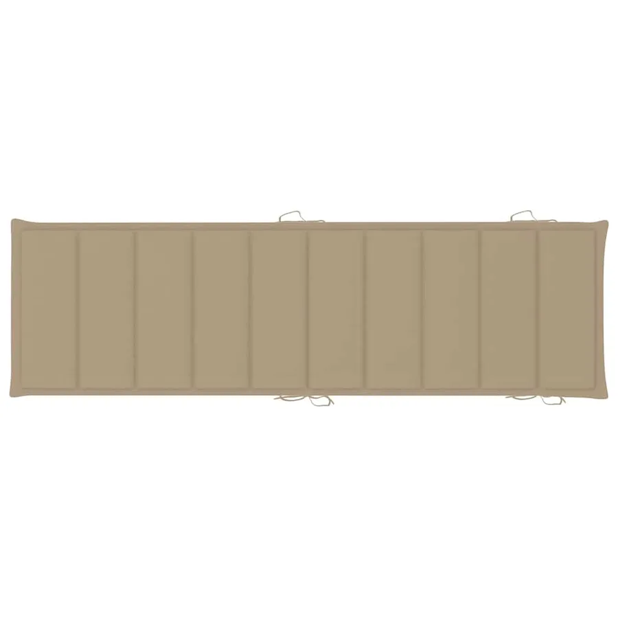 Chaises longues lot de 2 avec table et coussins Acacia solide - 10