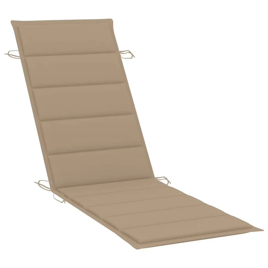 Chaises longues lot de 2 avec table et coussins Acacia solide - 11