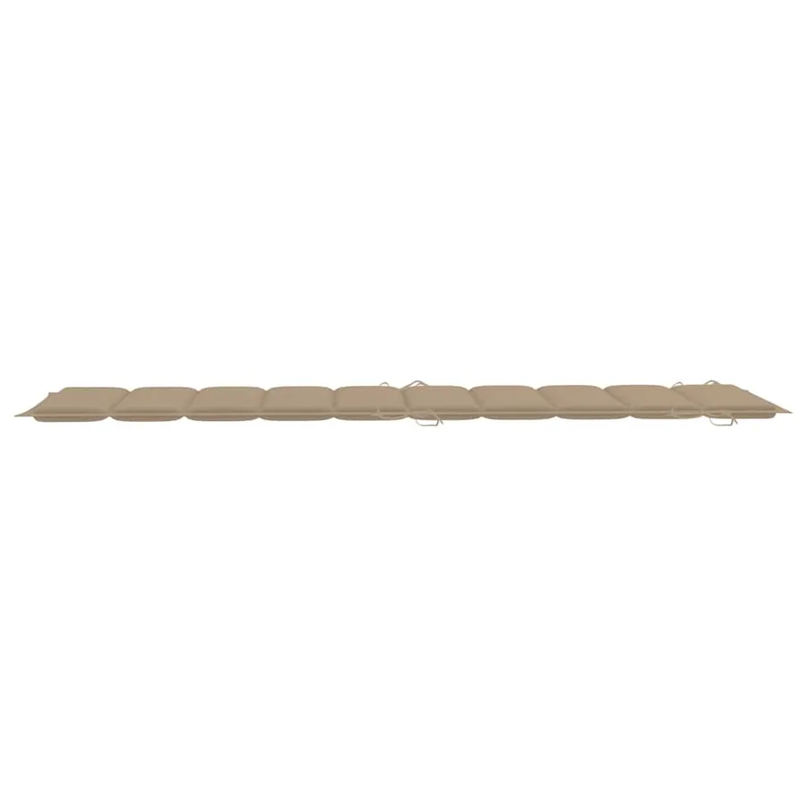 Chaises longues lot de 2 avec table et coussins Acacia solide - 9