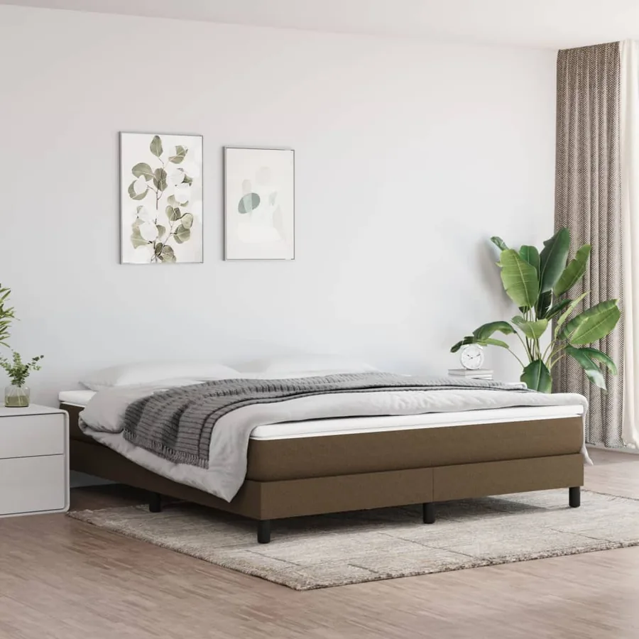 Matelas de lit à ressorts ensachés fermeté moyenne Marron foncé 160x200x20 cm