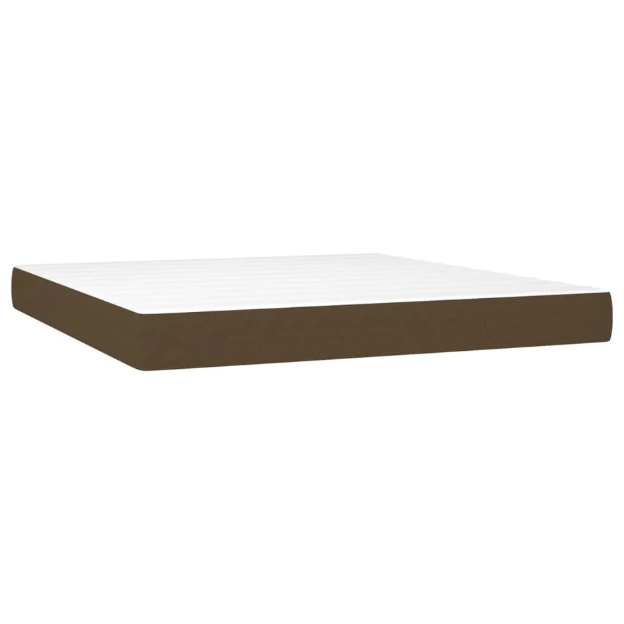 Matelas de lit à ressorts ensachés fermeté moyenne Marron foncé 160x200x20 cm - 2