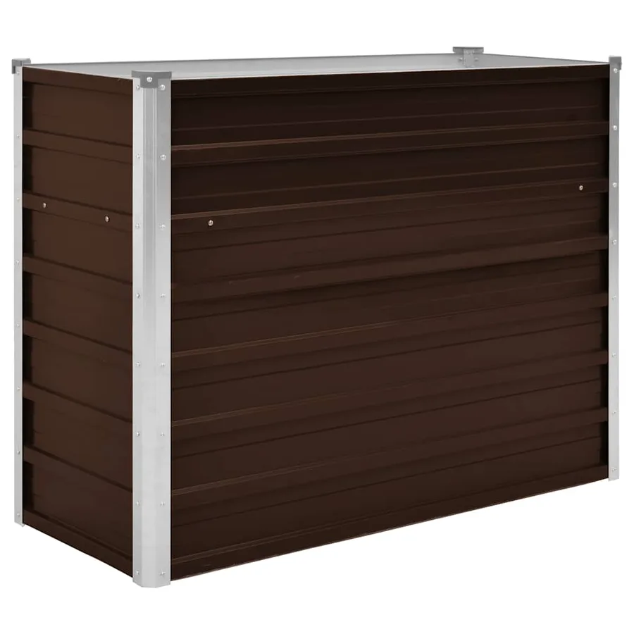 Lit surélevé de jardin Marron 100x40x77 cm Acier galvanisé - 2