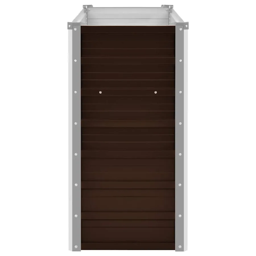 Lit surélevé de jardin Marron 100x40x77 cm Acier galvanisé - 5