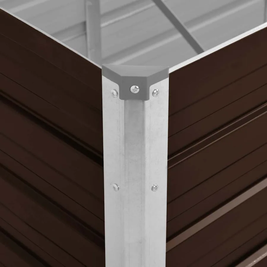 Lit surélevé de jardin Marron 100x40x77 cm Acier galvanisé - 6
