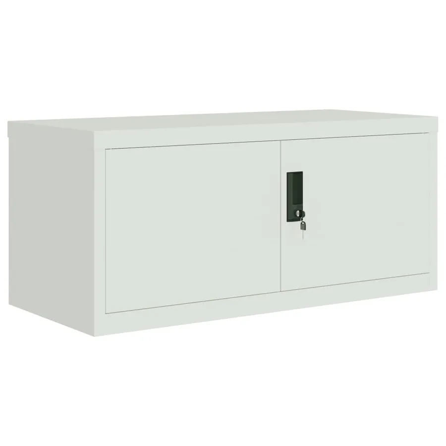 Classeur gris clair 90x40x40 cm acier - 2