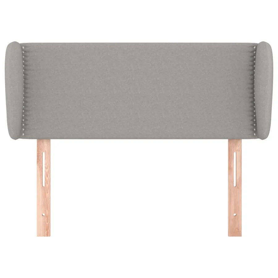 Tête de lit avec oreilles Gris clair 93x23x78/88 cm Tissu - 3