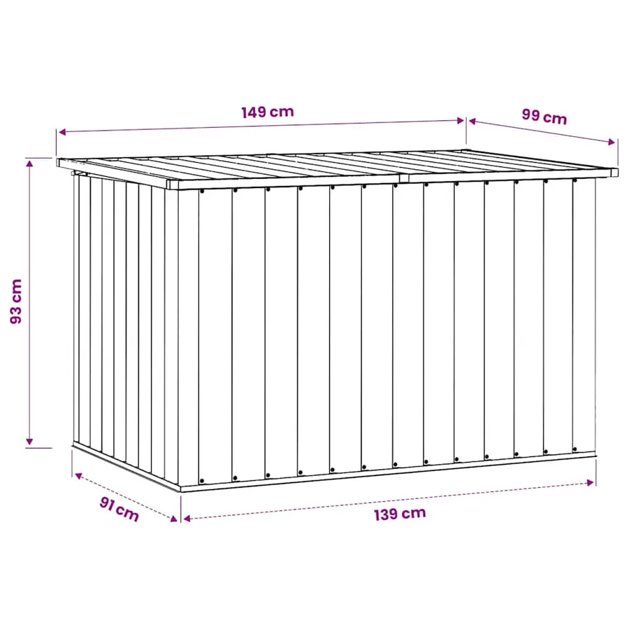 Boîte de rangement de jardin Marron 149x99x93 cm - 9