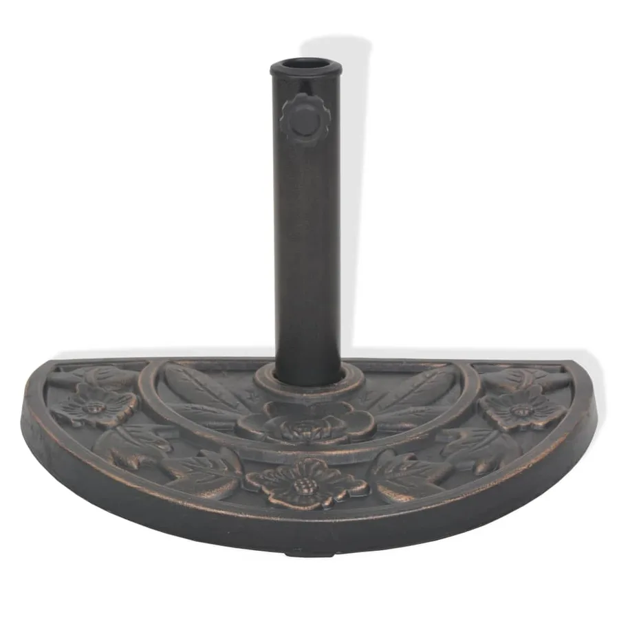 Socle de parasol en résine demi-cercle Bronze 9 kg - 2