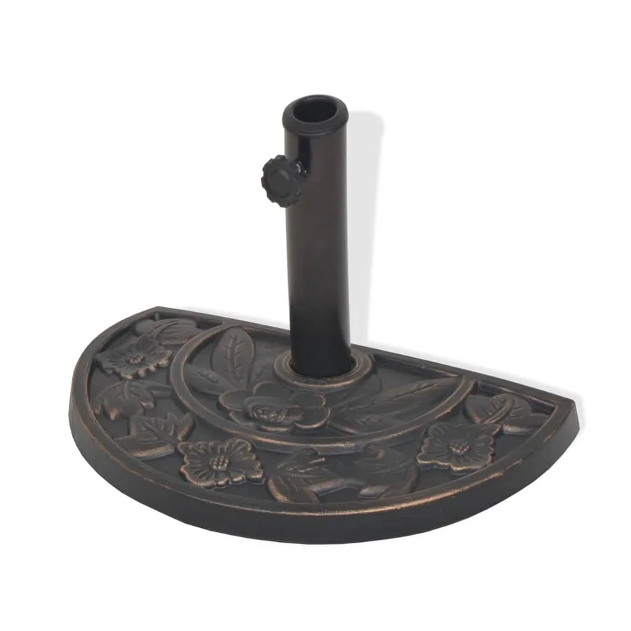 Socle de parasol en résine demi-cercle Bronze 9 kg - 3