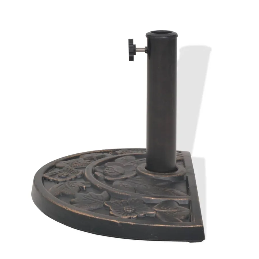 Socle de parasol en résine demi-cercle Bronze 9 kg - 4