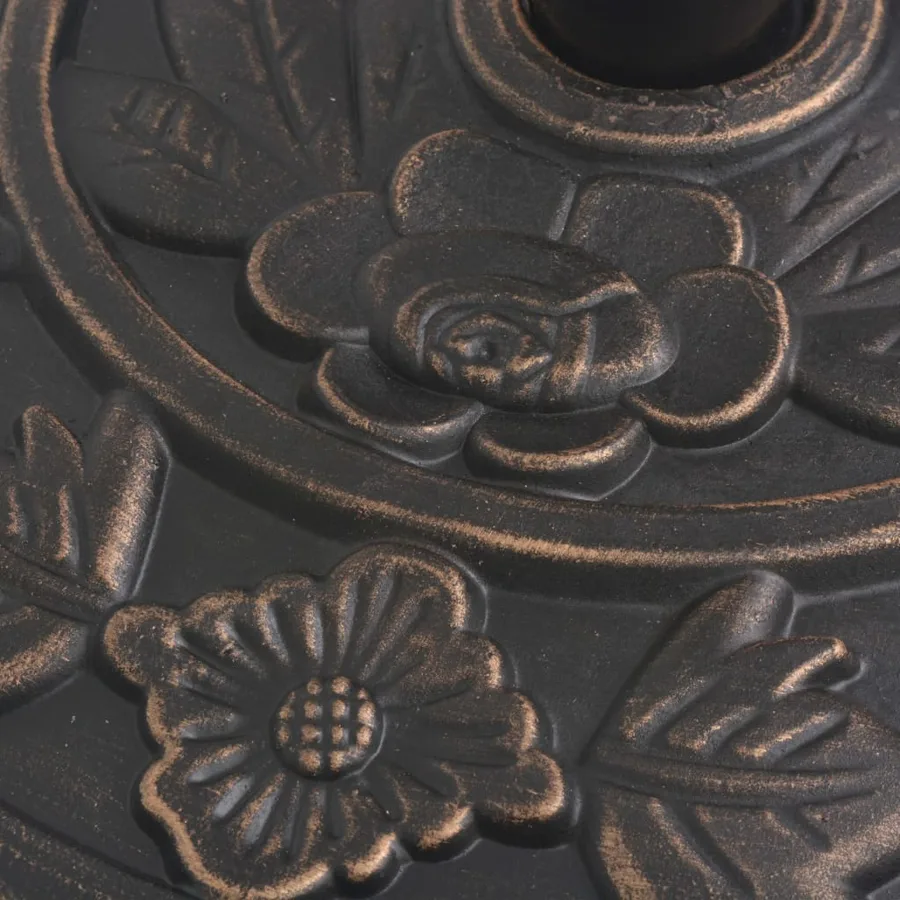 Socle de parasol en résine demi-cercle Bronze 9 kg - 7