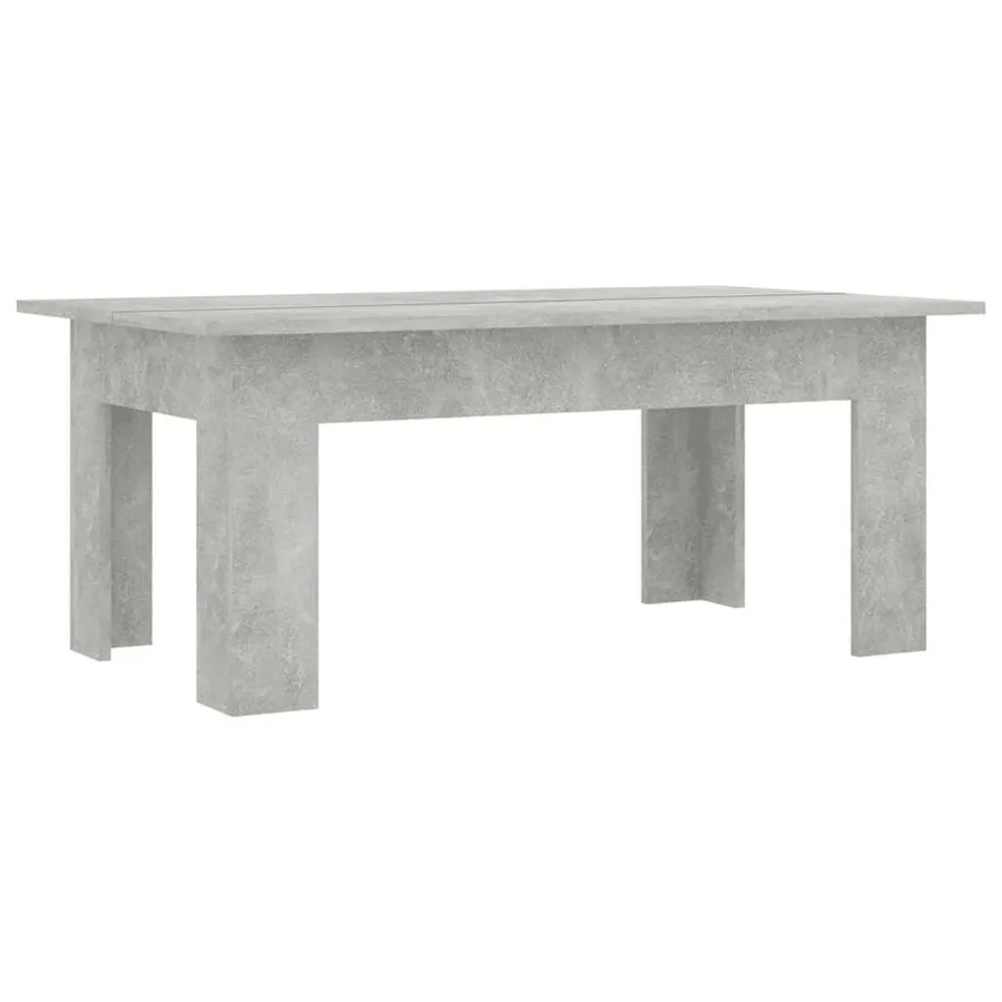 Table basse Gris béton 100x60x42 cm Bois d’ingénierie - 2