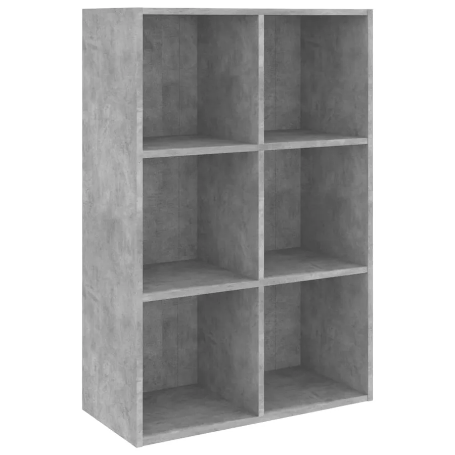 Bibliothèque/Buffet gris béton 66x30x98 cm bois d'ingénierie - 2