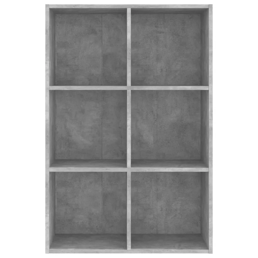 Bibliothèque/Buffet gris béton 66x30x98 cm bois d'ingénierie - 6